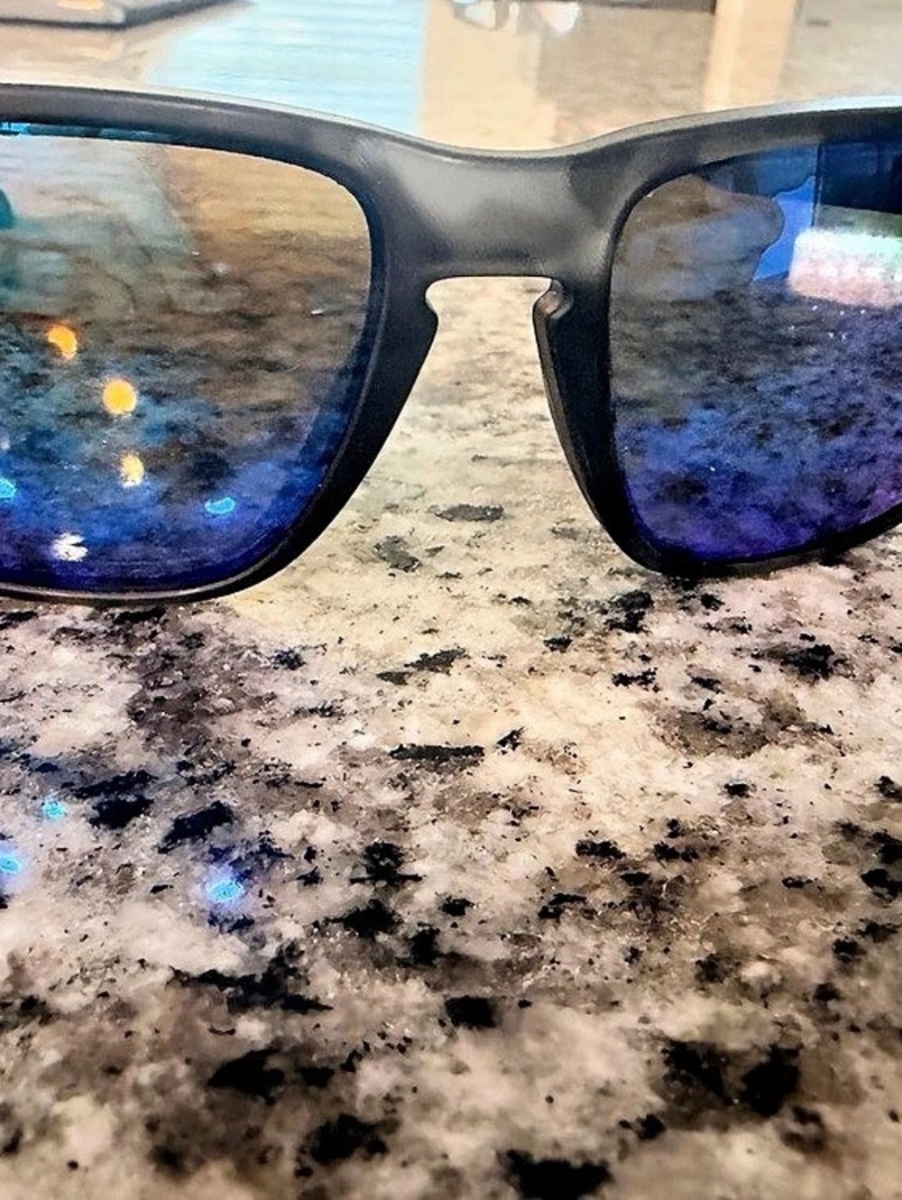 Oakley Holbrook Black & Blue Polarized Sunglasses